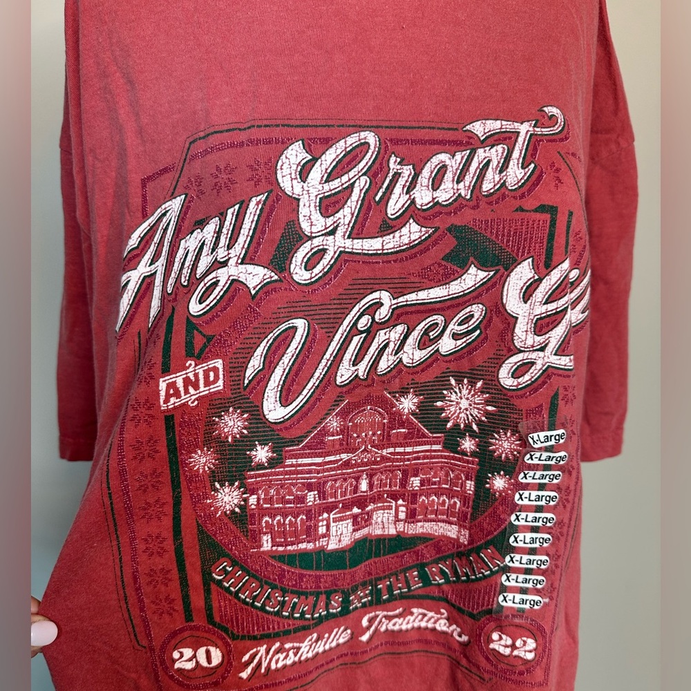 NWT sz XL Ryman Auditorium Amy Grant Vince Gill washed look tee tshirt Nashville - Picture 3 of 7
